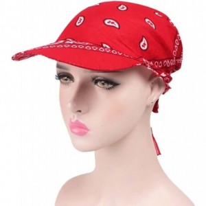 Skullies & Beanies Chemo Head Scarf- Women Cute Chemo Hats Caps with Brim Cancer Headwear Turban Summer Sun Hats Visors Tied ...