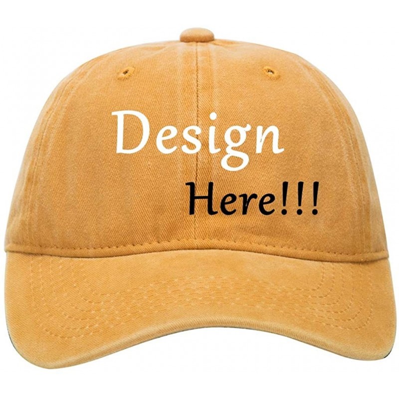 Baseball Caps Men Women Denim Custom Hip Hop Trucker Hat Add You Personalized Design to Baseball Caps - Yellow - CD18G4W9HWT ...