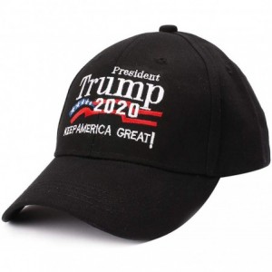 Baseball Caps Donald Trump Baseball Cap President 2020 Make America Great Again Hat - 2020 Black - CG18UHH5DN5 $19.77