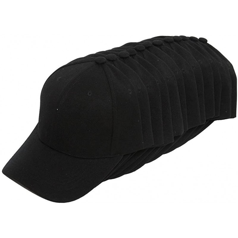 Baseball Caps 12-Pack Adjustable Baseball Hat - CV12CF6XXAV $35.32