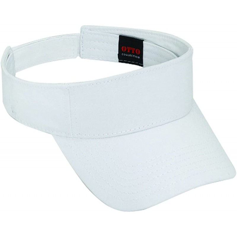 Visors Ultra Soft Superior Brushed Cotton Twill Solid Color Sun Visors - White - C611U5K2J7J $14.62