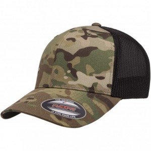 Baseball Caps Multicam Trucker Stretch Mesh Cap - Multicam - CL18LY9IADU $8.91