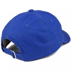 Baseball Caps Team Vegan Embroidered Low Profile Brushed Cotton Cap - Royal - C0188T8NEME $18.92