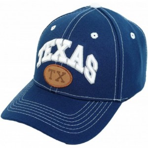 Baseball Caps Texas State Embroidery Hat Adjustable Texas Independent Lone Star Baseball Cap - Navy - C718ENU34OO $9.77