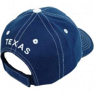 Baseball Caps Texas State Embroidery Hat Adjustable Texas Independent Lone Star Baseball Cap - Navy - C718ENU34OO $9.77