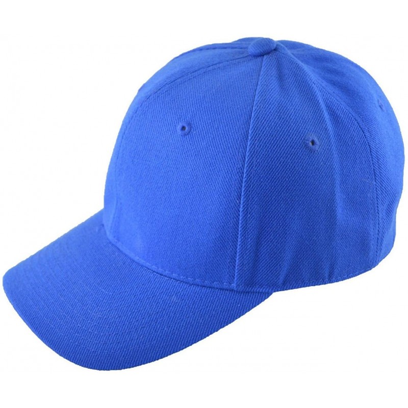 Baseball Caps Fitted Baseball Cap 7 3/8 - Royal Blue - C111U063V25 $15.07