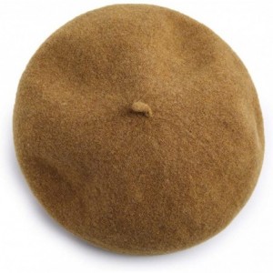 Berets Women's Wool Beret Hat Cap French Beret- Lightweight - Neutral Wool French Beret Yellow - C118A0L7696 $10.40