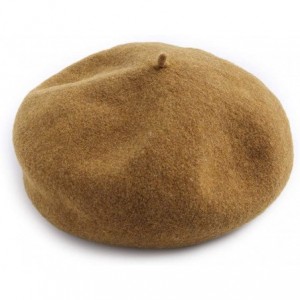 Berets Women's Wool Beret Hat Cap French Beret- Lightweight - Neutral Wool French Beret Yellow - C118A0L7696 $10.40