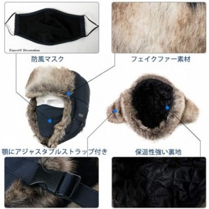 Bomber Hats Unisex Large Head Winter Bomber Trapper Earflaps Ushanka Russian Hat 57-62cm - 69185-black(faux Fur) - CX192O7Y0E...