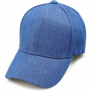 Baseball Caps Women Ponytail Baseball Hats Messy High Bun Hat Ponycaps Adjustable Cotton Trucker Dad Cap - B-denim Blue - CT1...
