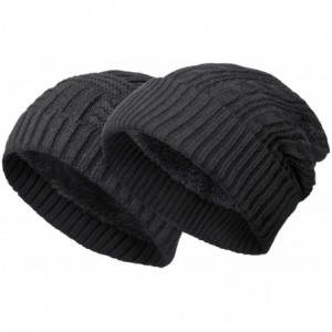 Skullies & Beanies 2 Pack Winter Hats for Men Baggy Beanie Ski Snow Skull Cap - A8-mens Grey Beanie - CQ18ULKWAQY $28.21
