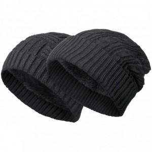 Skullies & Beanies 2 Pack Winter Hats for Men Baggy Beanie Ski Snow Skull Cap - A8-mens Grey Beanie - CQ18ULKWAQY $18.56