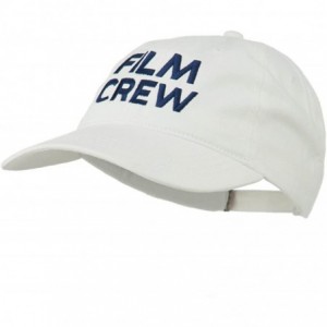 Baseball Caps Film Crew Embroidered Washed Cap - White - CW18WT4G5RD $23.05