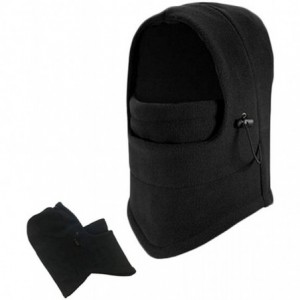 Balaclavas Black Hat Soft Warm Fleece Balaclava Winter hat for Outdoor Sports- Windproof Ski Face Mask for Men and Women - CV...