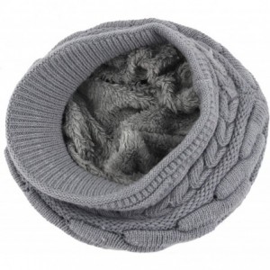 Skullies & Beanies Women's Winter Warm Hat Crochet Slouchy Beanie Knitted Caps with Visor - A-grey - CL18HKH98U8 $12.06