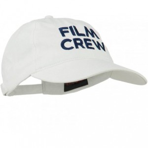 Baseball Caps Film Crew Embroidered Washed Cap - White - CW18WT4G5RD $23.05