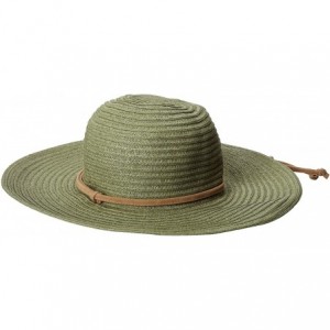 Sun Hats Women's Large Brim Chin Cord Paper Braid Floppy - Sage - CL11HY1G1L7 $25.20