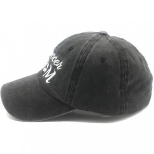 Baseball Caps Women's Embroidered Soccer Mom Adjustable Dad Hat Vintage Washed Cotton Cap - Black Ponytail - CB18ZKNS6Q9 $11.36