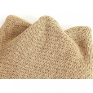 Skullies & Beanies Women Cute Cat Ear Cable Knit Beanie Hat Winter Warm Soft Chunky Ski Caps - Beige - CO18KCEL2R7 $9.18