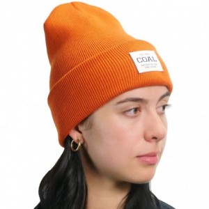 Skullies & Beanies Men's The Uniform Fine Knit Workwear Cuffed Beanie Hat - Burnt Orange - CK18W4GO5S9 $25.28