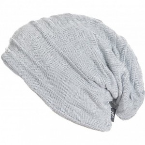 Skullies & Beanies FORBUSITE Knit Slouchy Beanie Hat Skull Cap for Mens Winter Summer - Light Gray - CG11NG5PTU9 $14.68