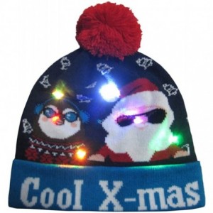 Skullies & Beanies Knitted Christmas LED Beanie- Witspace Unisex Xmas Light-up Cute Hat 3D Pattern Christams Gift Clothes Acc...