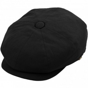 Newsboy Caps Mens Newsboy Cap- Patchwork Cabbie- Driving Cap- Light Weight Applejack Hat - Black - C417AZ4O2CS $17.46