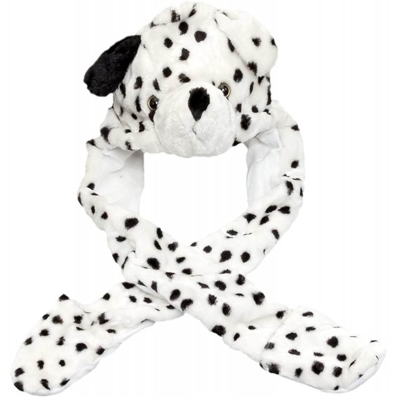 Skullies & Beanies Plush Faux Fur Animal Critter Hat Cap - Soft Warm Winter Headwear (Wolf) - Long Dalmation - CZ11QQCYQLR $9.56