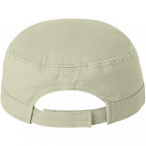 Baseball Caps Cotton Twill Cadet Military Style Hat Cap - Stone - CB12MXYHNST $17.06