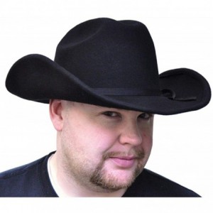 Cowboy Hats Felt Cowboy Adult Costume Hat- Black - Black - CL1161X33L5 $65.99