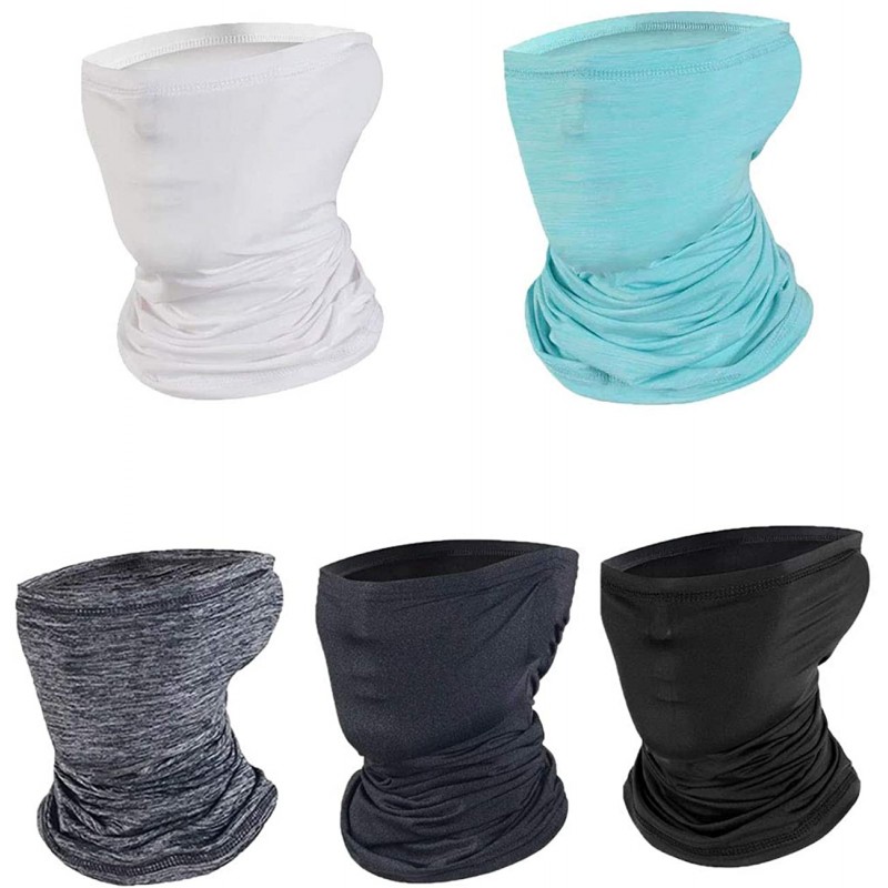 Balaclavas Gaiter Bandana Breathable Balaclava Protection - P-solid Color-5pcs - C8197YEEQQN $19.62