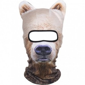 Balaclavas 3D Animal Neck Gaiter Warmer Windproof Full Face Mask Scarf for Ski Halloween Costume - Brown Bear - CQ18I4T04DL $...