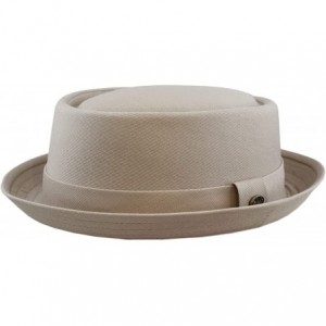 Fedoras 100% Cotton Paisley Lining Premium Quality Porkpie Hat - Sand - C51956N7M3I $17.87