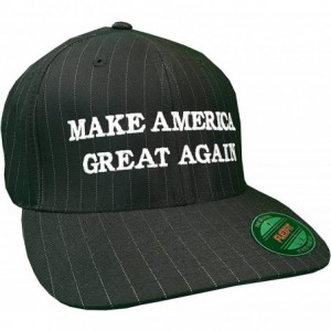 Baseball Caps Embriodered Just Like Donald Trump's - Pinstripe - Presidential Pinstripe Black - C712O3P3RVX $19.41