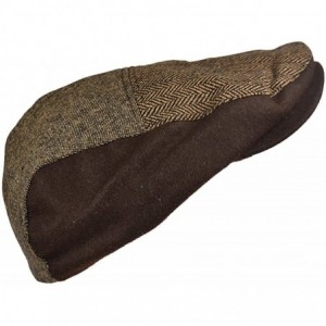 Newsboy Caps Ivy Scally Cap Patchwork Tweed Driver Hat - Brown - C7188ZX2WNL $9.47