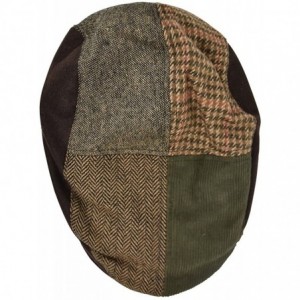 Newsboy Caps Ivy Scally Cap Patchwork Tweed Driver Hat - Brown - C7188ZX2WNL $9.47