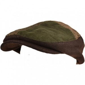 Newsboy Caps Ivy Scally Cap Patchwork Tweed Driver Hat - Brown - C7188ZX2WNL $9.47