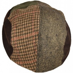 Newsboy Caps Ivy Scally Cap Patchwork Tweed Driver Hat - Brown - C7188ZX2WNL $9.47