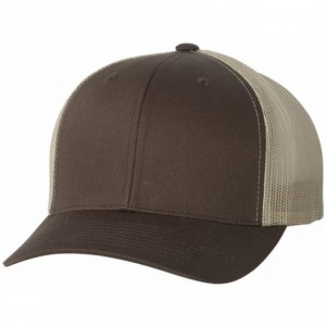 Baseball Caps Trucker Cap - Brown/ Khaki - CF12EGAF2H1 $7.55