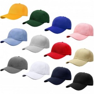 Baseball Caps Wholesale 12-Pack Baseball Cap Adjustable Size Plain Blank Solid Color - Assorted Color Group 1 - CG196RMQ0O6 $...