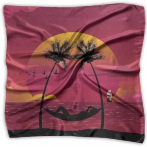 Headbands Bandana Head and Neck Tie Neckerchief-Girl Lying Down In A Hammock Caribbean Coast Relax Vacation Sunset-Headband -...