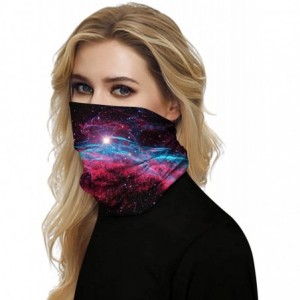 Balaclavas Galaxy Balaclava for Women Men Headband Bandana Head Wrap Scarf Neck Warmer Headwear - Red - CX199HNY2GS $9.08