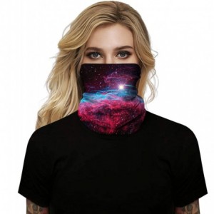 Balaclavas Galaxy Balaclava for Women Men Headband Bandana Head Wrap Scarf Neck Warmer Headwear - Red - CX199HNY2GS $9.08