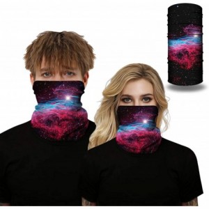 Balaclavas Galaxy Balaclava for Women Men Headband Bandana Head Wrap Scarf Neck Warmer Headwear - Red - CX199HNY2GS $9.08