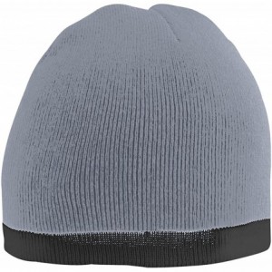 Skullies & Beanies Mens 6820 - Grey Heather/Black - CI11RGJ10Q3 $8.33