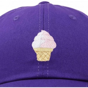 Baseball Caps Soft Serve Ice Cream Hat Cotton Baseball Cap - Purple - C018LL4O8SZ $9.89