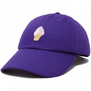 Baseball Caps Soft Serve Ice Cream Hat Cotton Baseball Cap - Purple - C018LL4O8SZ $9.89