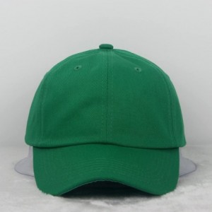Baseball Caps Cotton Plain Baseball Cap Adjustable .Polo Style Low Profile(Unconstructed hat) - Green - C2182I3Y2Y5 $18.34