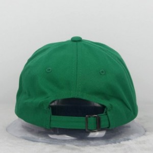 Baseball Caps Cotton Plain Baseball Cap Adjustable .Polo Style Low Profile(Unconstructed hat) - Green - C2182I3Y2Y5 $18.34