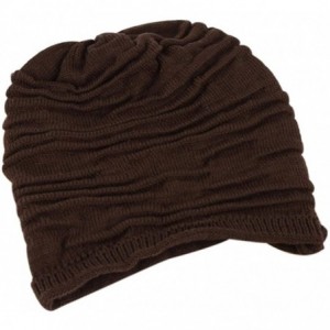 Skullies & Beanies Women Hat- Women Fashion Winter Warm Hat Girls Crochet Wool Knit Beanie Warm Caps - Coffee 1 - C41868TQQ8R...